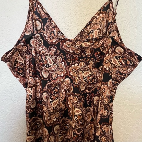 Noli Lotan and Target Black and Brown Paisley Print Slip Dress Size Medium - Picture 10 of 15